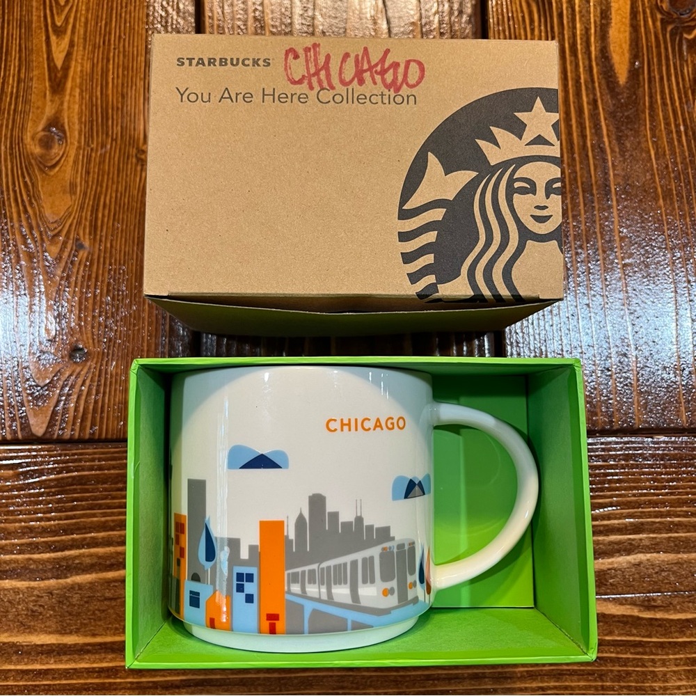 Starbucks You Are Here Collector Series Chicago Coffee Cup Mug 14oz NIB 2014